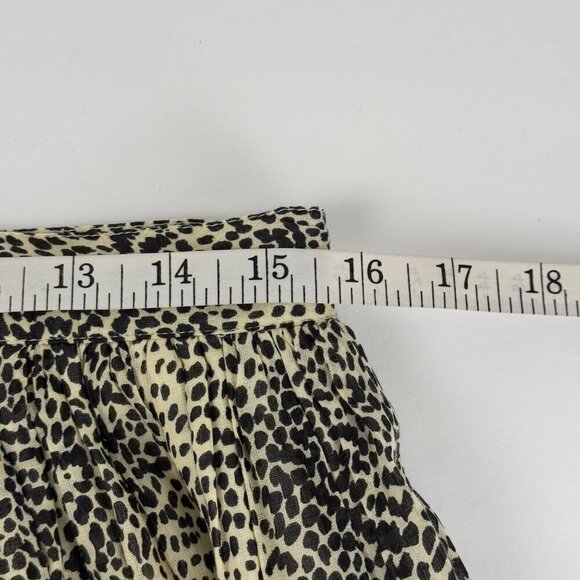 Chaudry KC NEW Mini Skirt Animal Print Size Large Lightweight Lined Neutral - Picture 6 of 7
